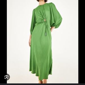 Farm Rio green circle cutout dress